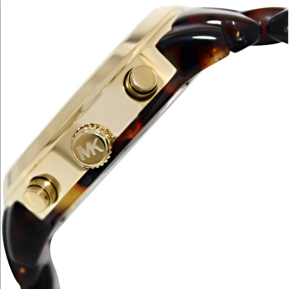 Michael Kors Oversized Tortoise Wrist Watch - Picture 2 of 4